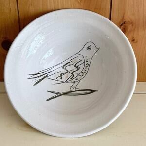 Jamestown Handmade Pottery Bird Bowl Kitchen Dining Vintage